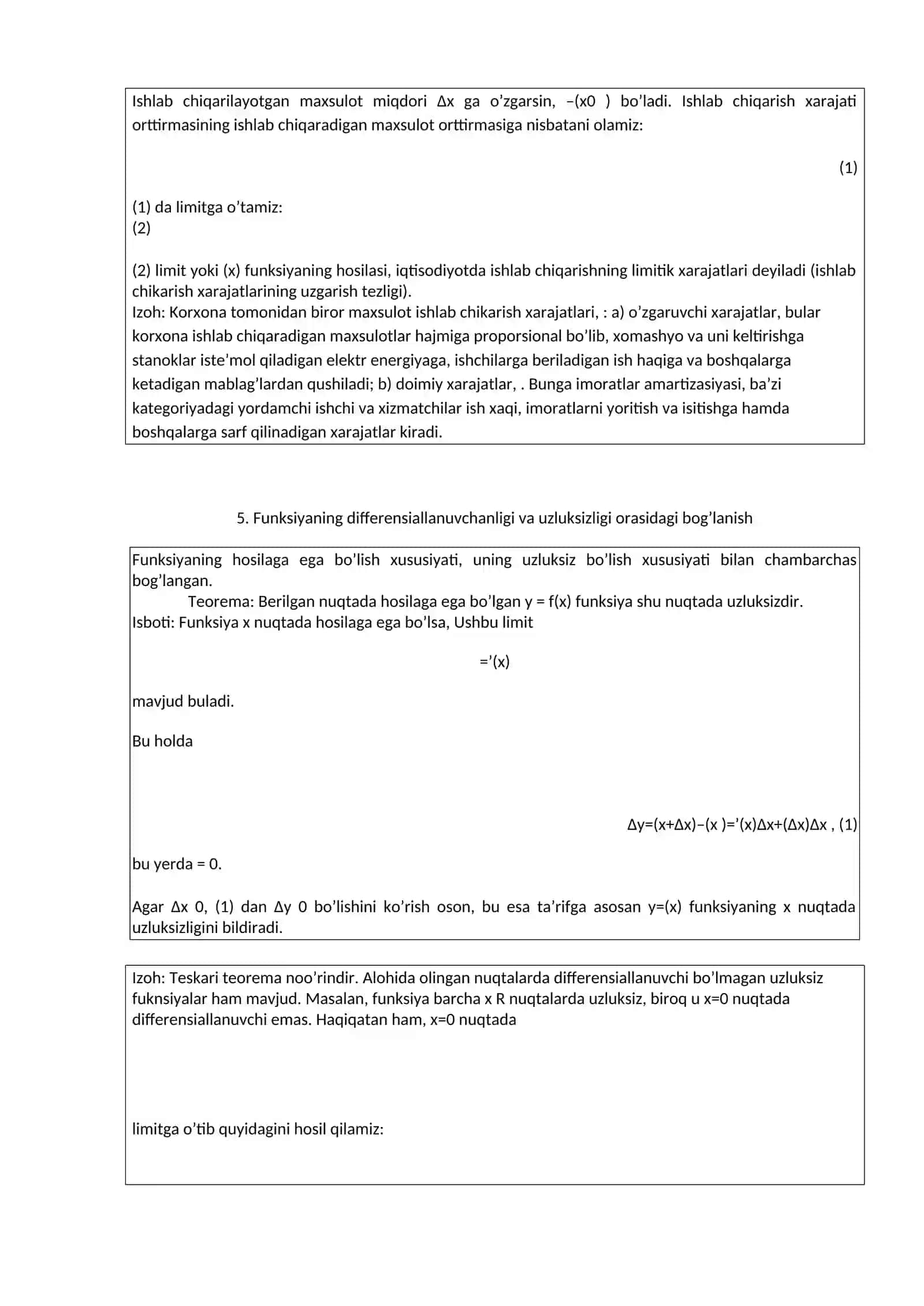 Hosila tushunchasi 3