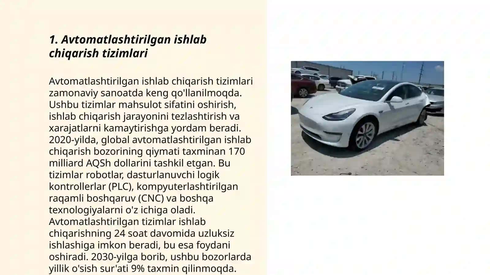 Avtomatlashtirilgan ishlab chiqarish tizimlari 3