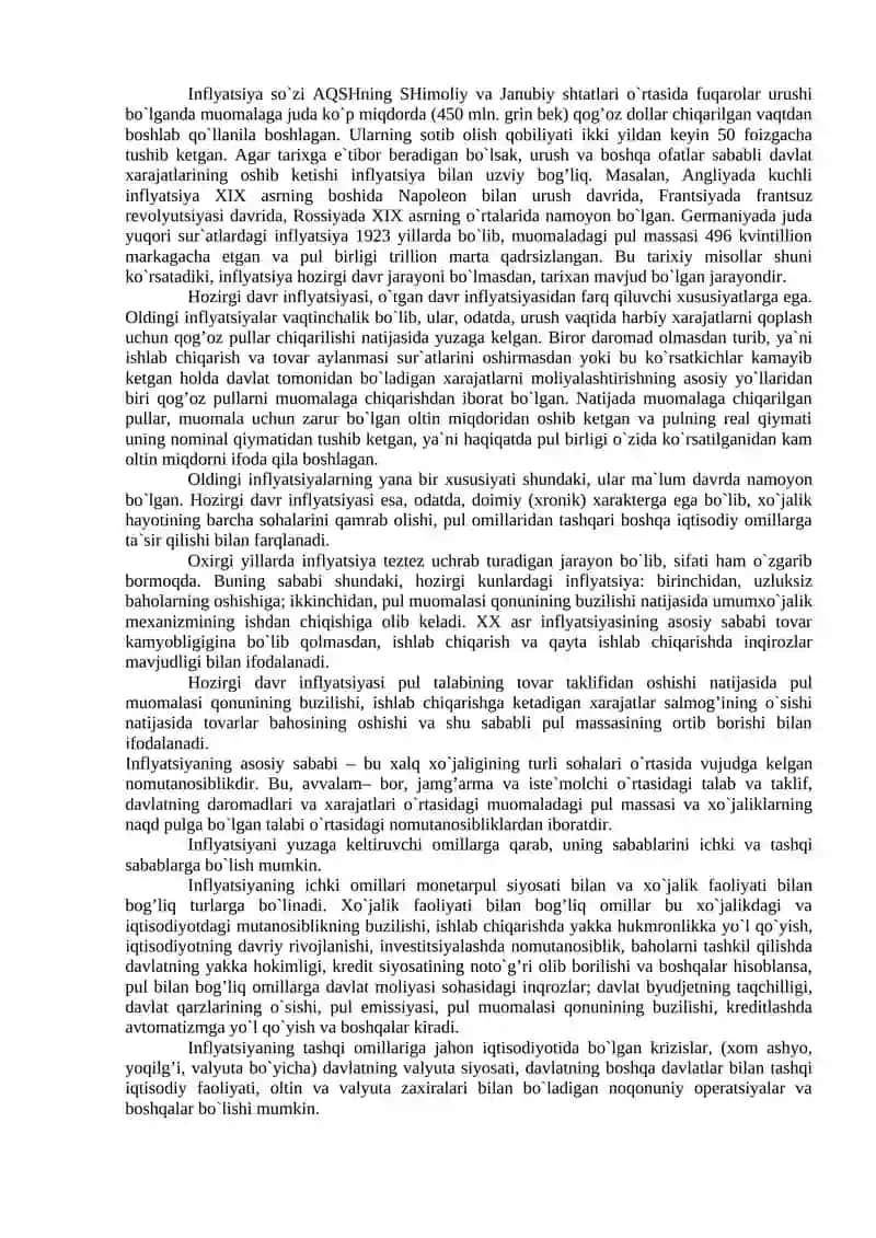 Inflyatsiya va uning turlari. 3
