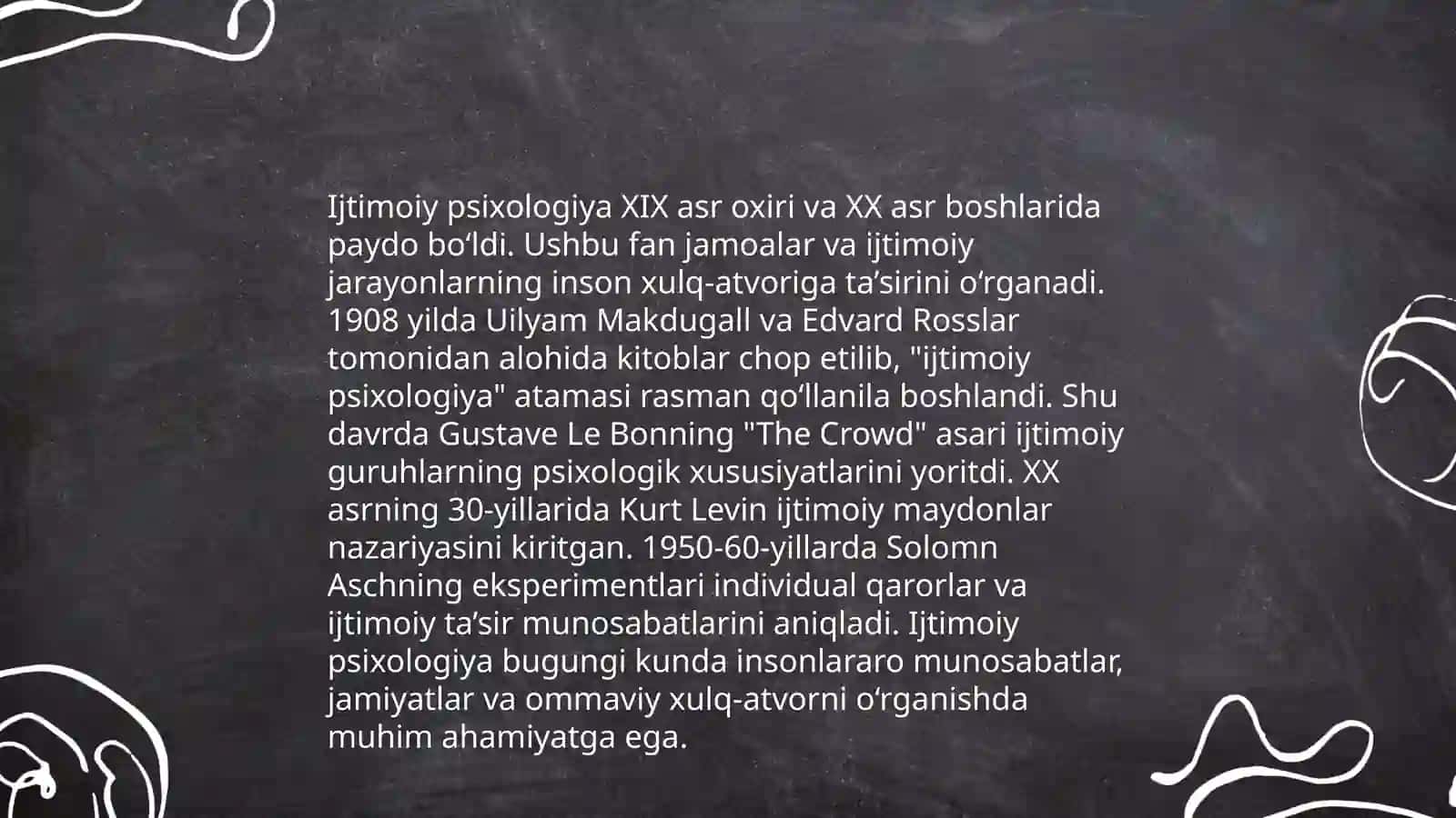 Ijtimoiy psixologiyaning shakllanishi va rivojlanishi 3