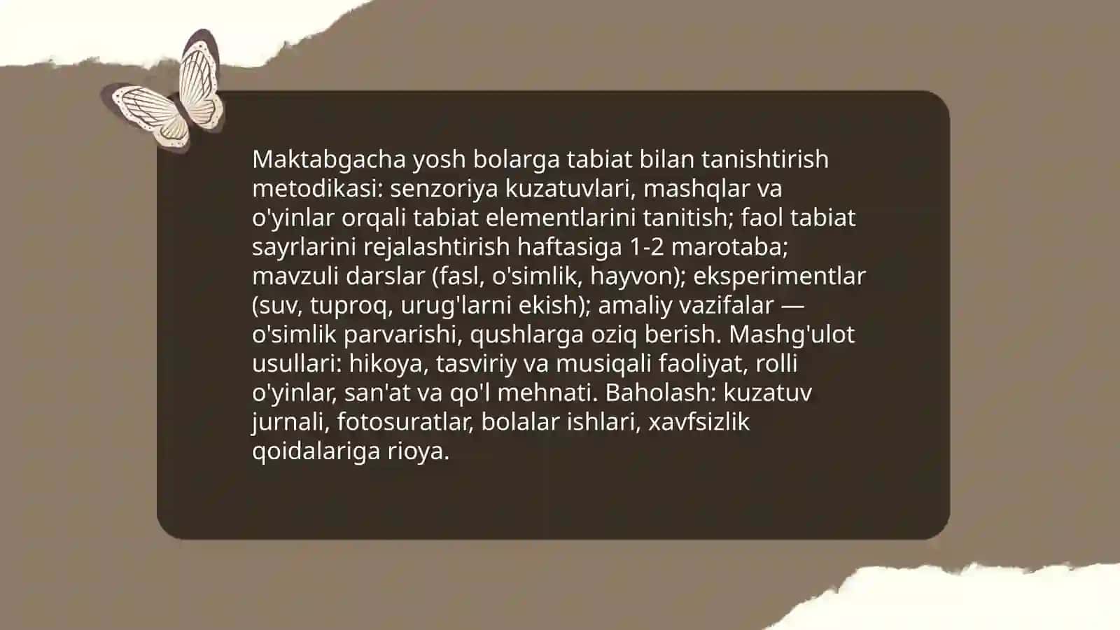 Maktabgacha yosh bolarga tabiat bilan tanishtirish metodikasi va mashgʻulotlari 3