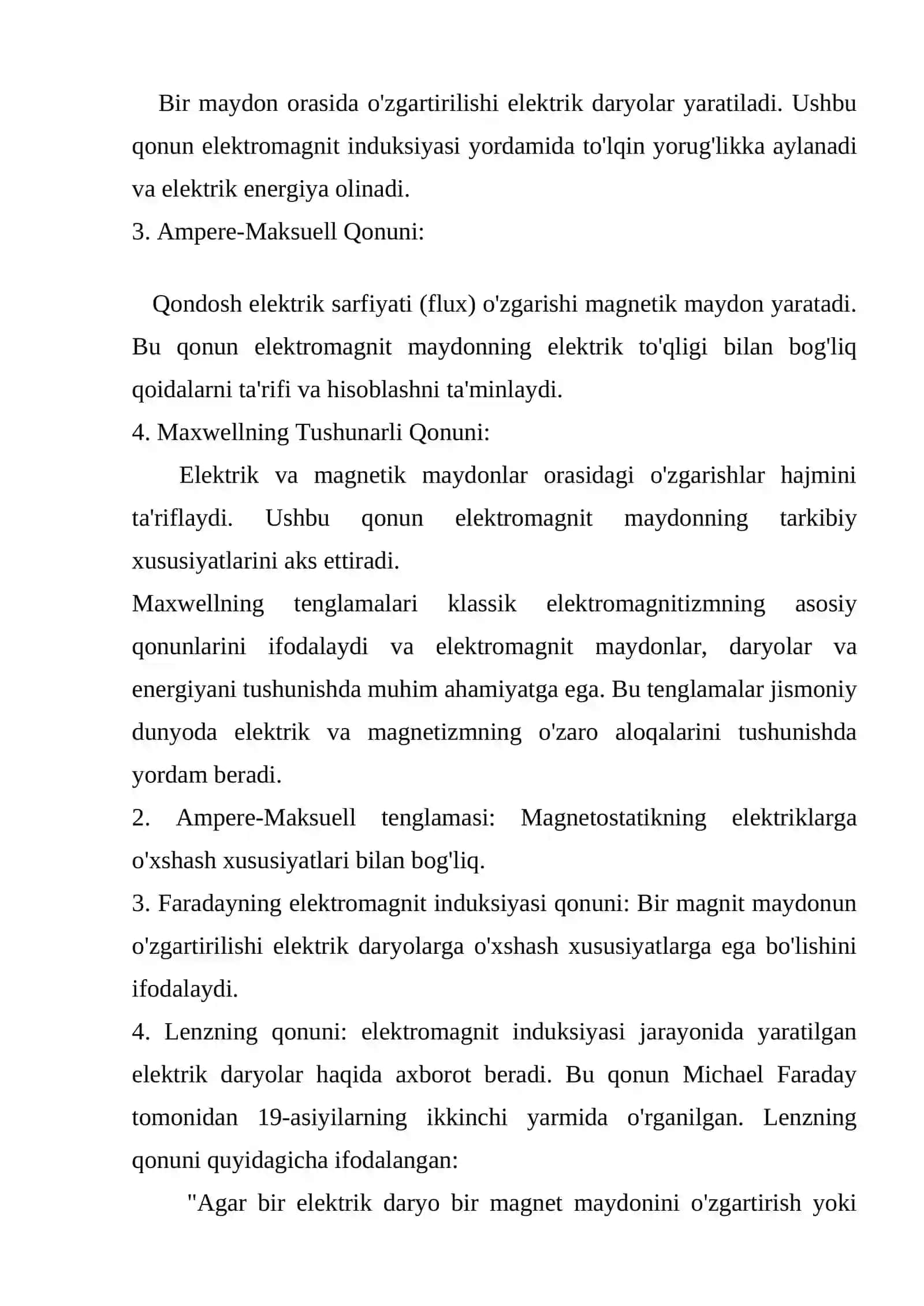 Elektrodinamikaning moddiy tenglamalari 3