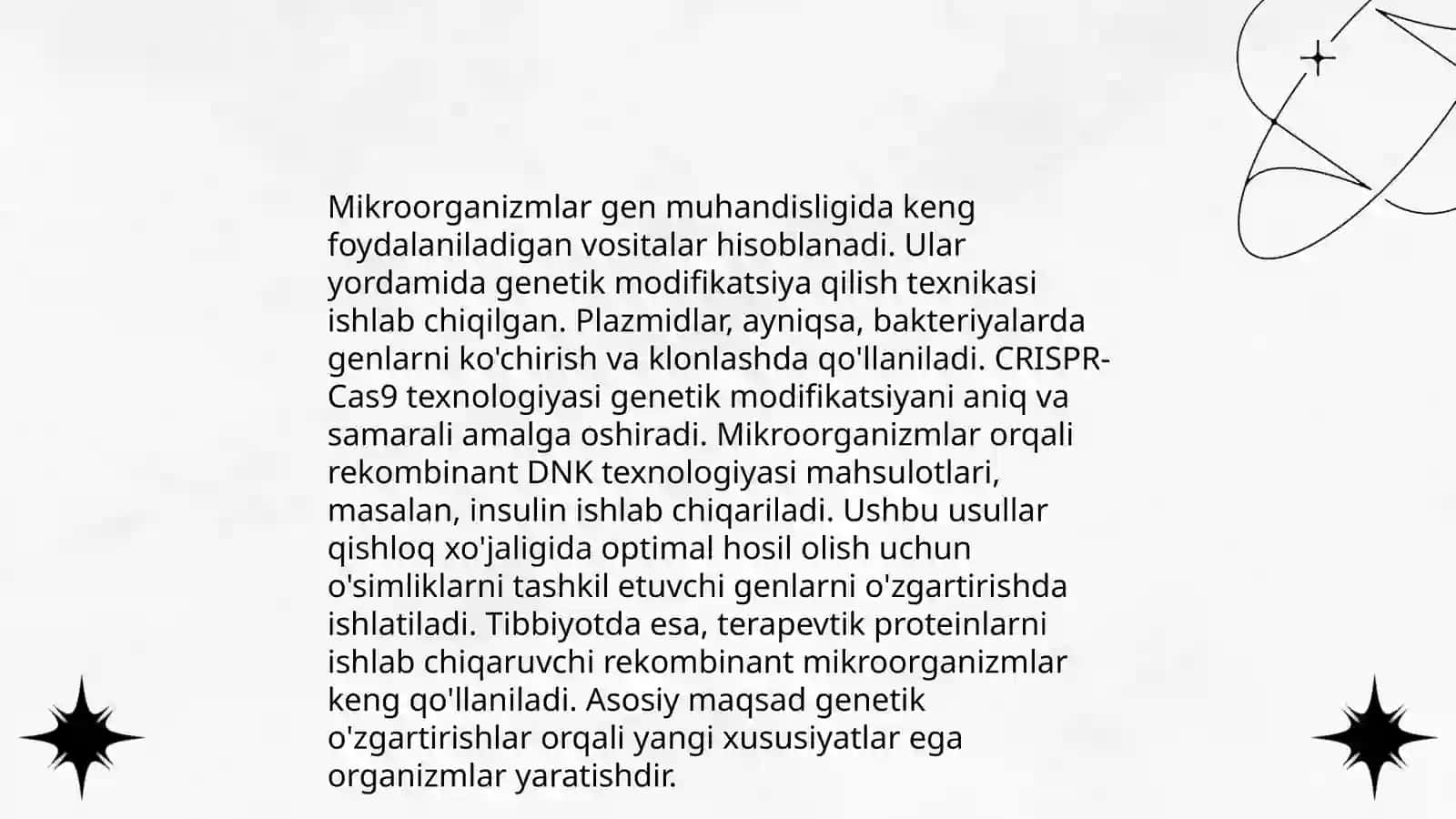 Mikroorganizmlarni Gen muhandisligida qo'llanilishi va ushbu yònalishda erishilgan yutuqlar 3
