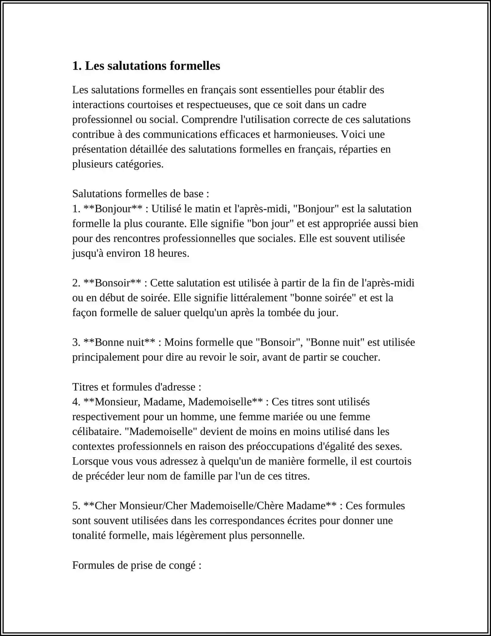 REFERAT: LES SALUTATIONS ET LES RÈGLES DE POLITESSE DANS LES LANGUES ÉTRANGÈRES 3