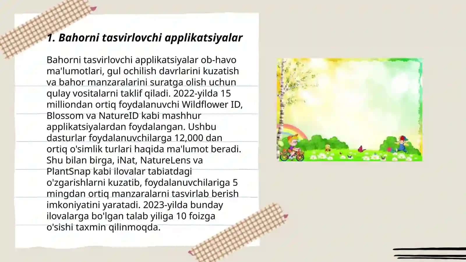 Bahorni tasvirlovchi applikatsiyalar 3