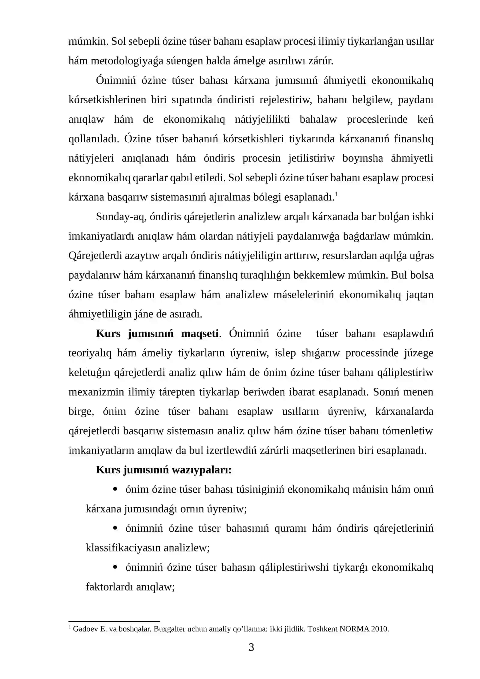 ÓNIMNIŃ ÓZINE TÚSER BAHASINIŃ TEORIYALIQ-EKONOMIKALIQ TIYKARLARI 3