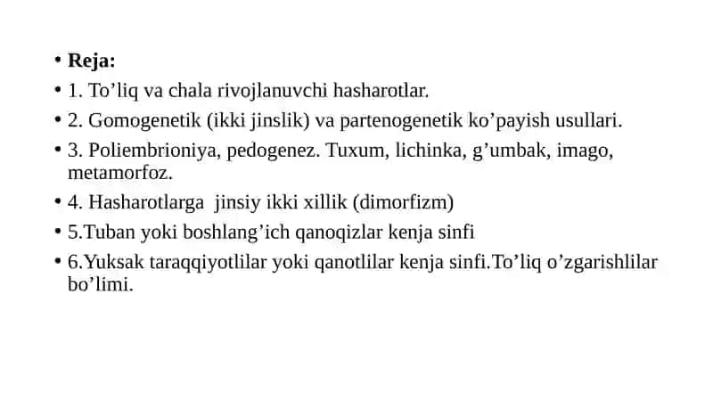 Entomologiya fanidan mustaqil ishi 3