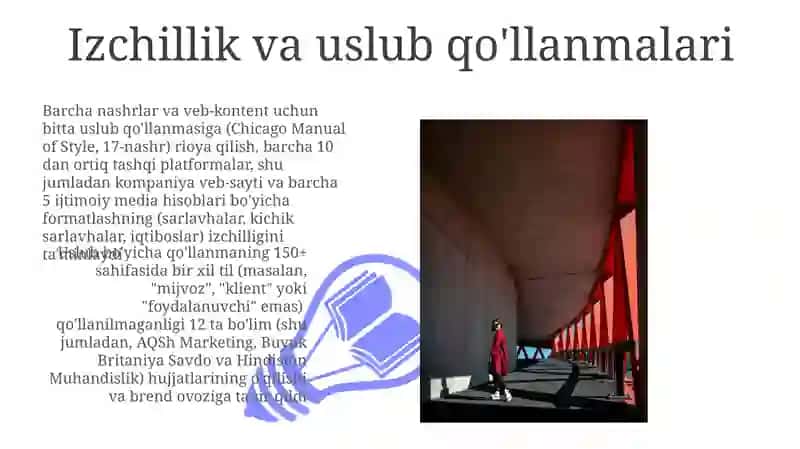 Uslubiy Qo'llanmalari va Konventsiyalari 3