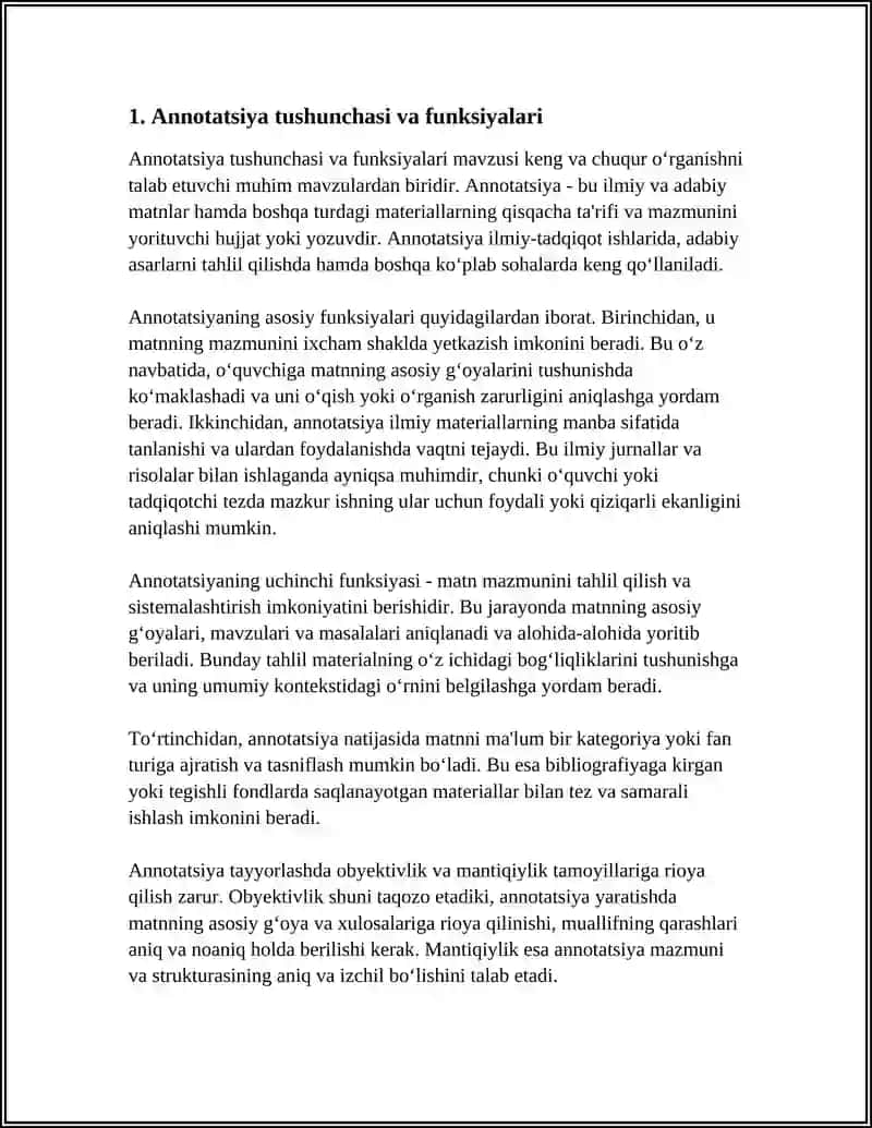 ANNOTATSIYA VA TAQRIZ MATNLARI, ULARDA IFODA MATERIALINING XUSUSIYATLARI 3