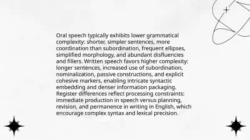 Oral and written types of speech and their linguistic stylistic peculiarities 3