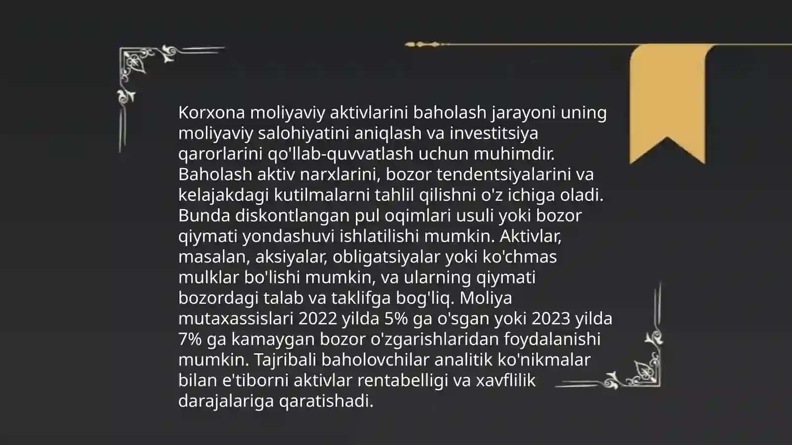 Korxona moliyaviy aktivlarini samarali boshqarish yoʻllari 3