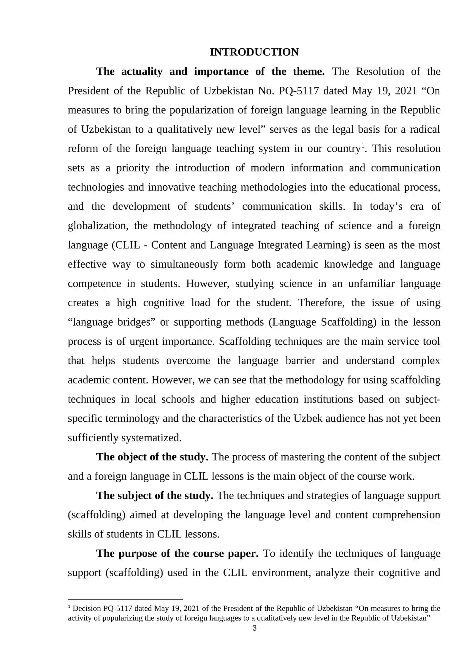 THEORETICAL FOUNDATIONS OF LANGUAGE SCAFFOLDING IN CLIL 3