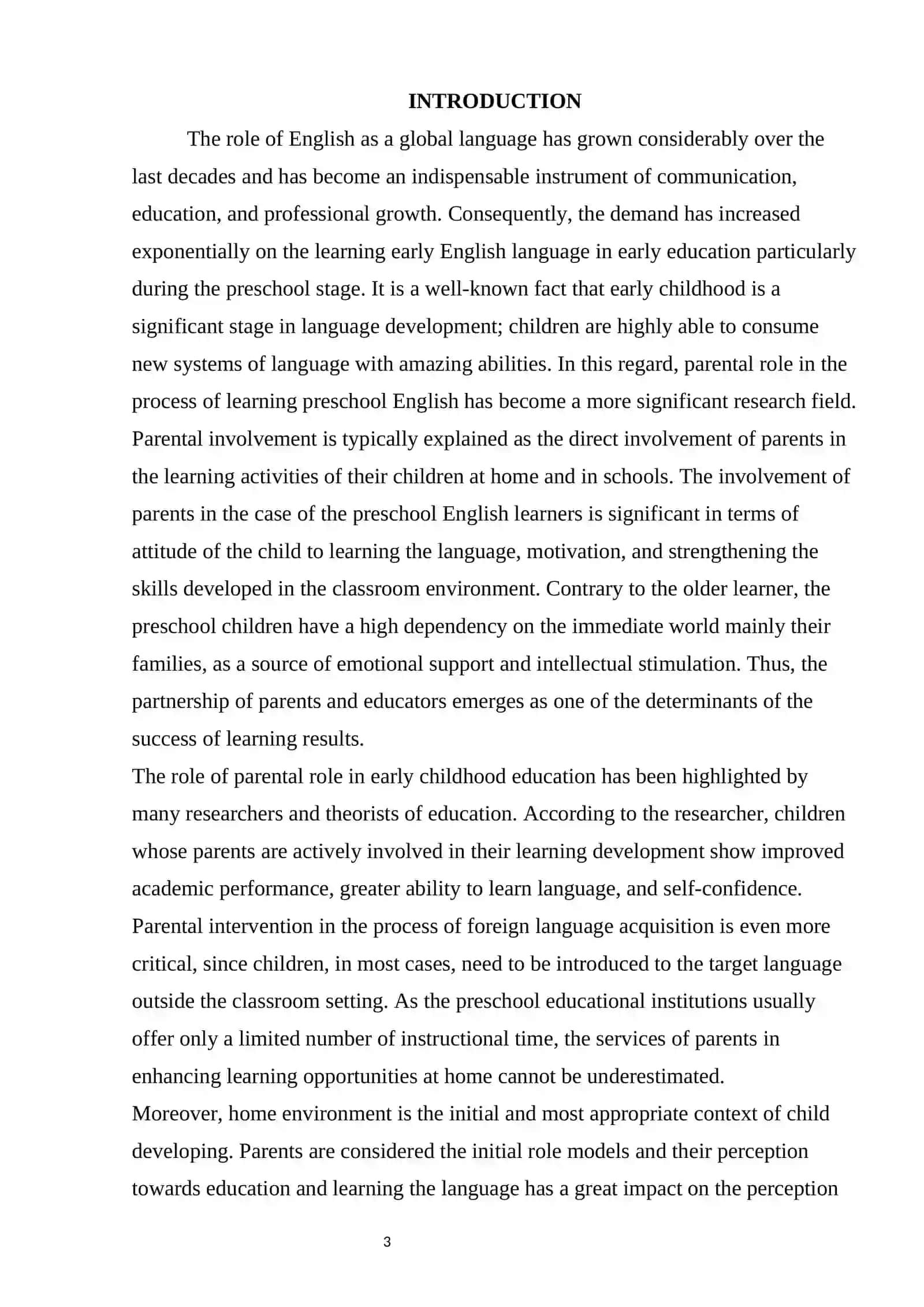 PARENTAL INVOLVEMENT PROCESS OF PRESCHOOL ENGLISH LEARNERS 3