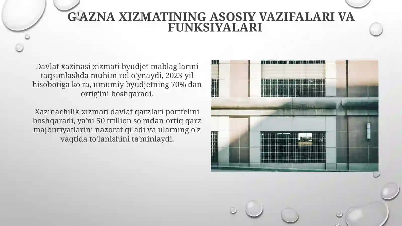 Davlat moliyasinga boshqaruvda Gʻazna xizmatining roli 3
