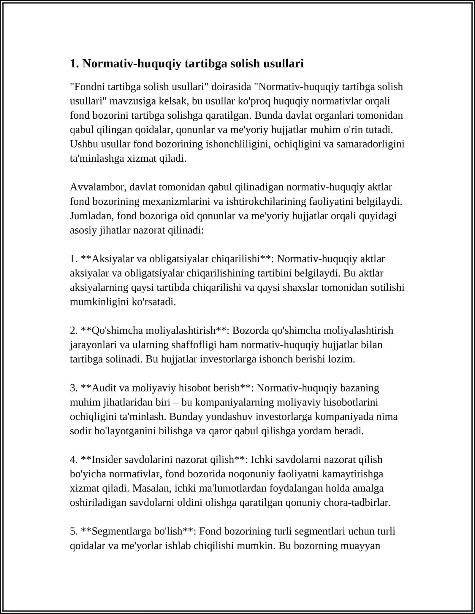 Fondni Tartibga Solish Usullari 3
