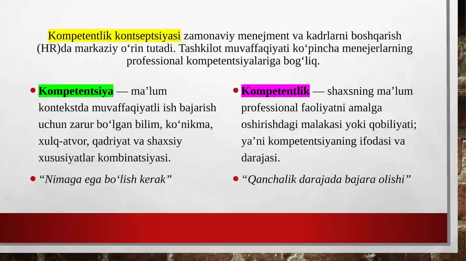 Menejerga xos kompetentlik va kompetentsiyalar 3