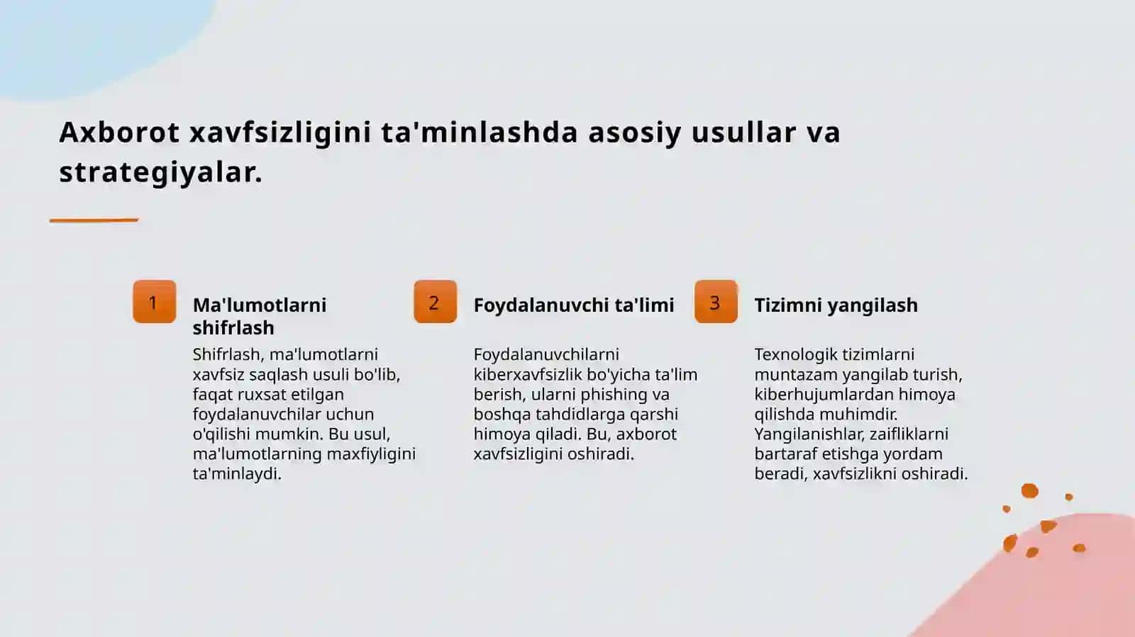 Axborotlarni himoyalash usullari 3