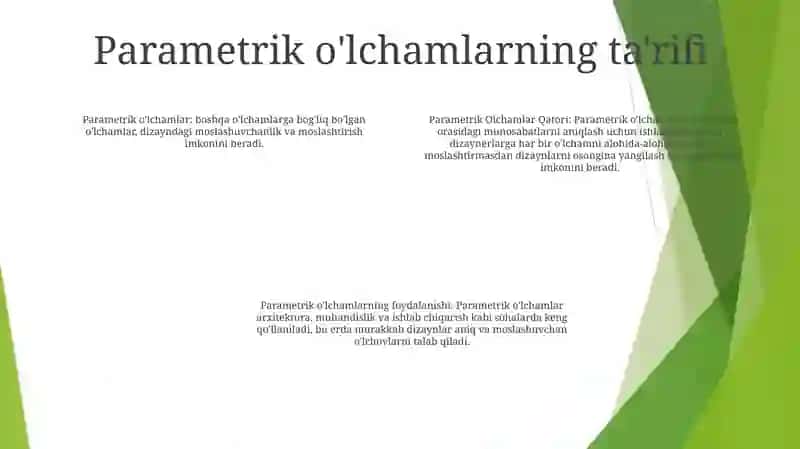Parametrik Olchamlar Qatori 3