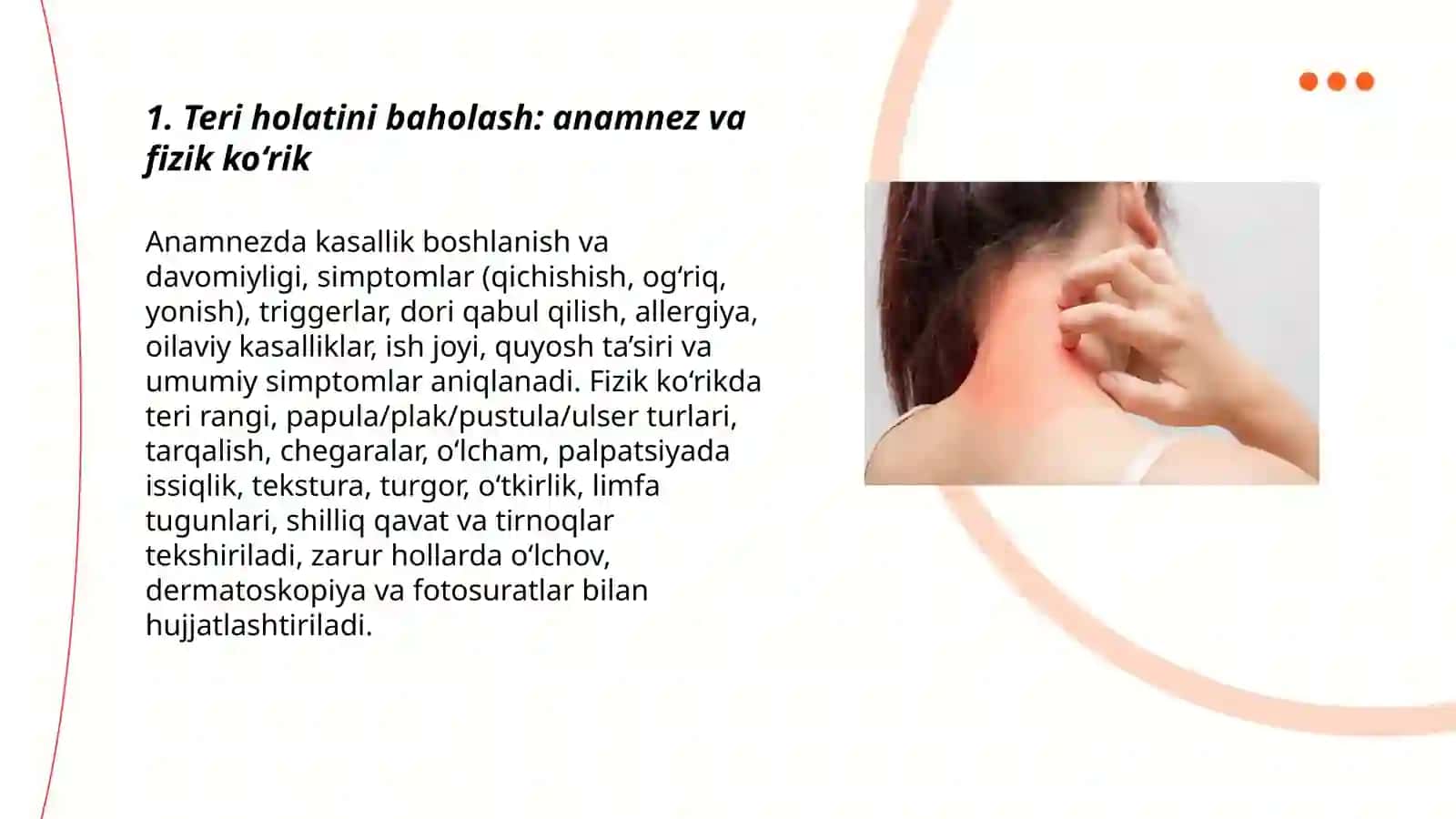 Teri kasalliklari bilan kasallangan bemorlarni kuzatish va parvarish qilish 3