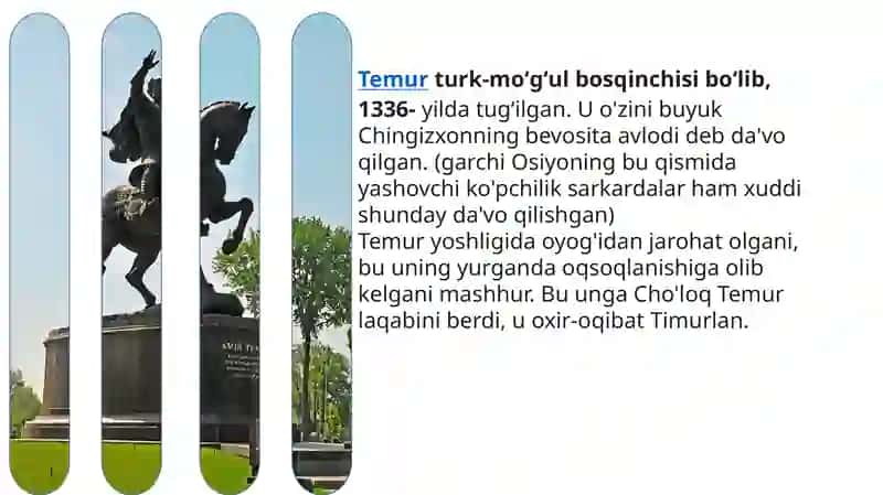 TEMURIYLAR DAVRIDAMADANIYAT VA SAN'AT RIVOJI 3