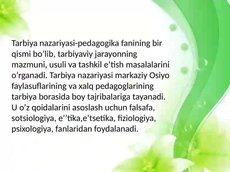 Pedagogika faoliyati darbiyat urlari va usullari 3