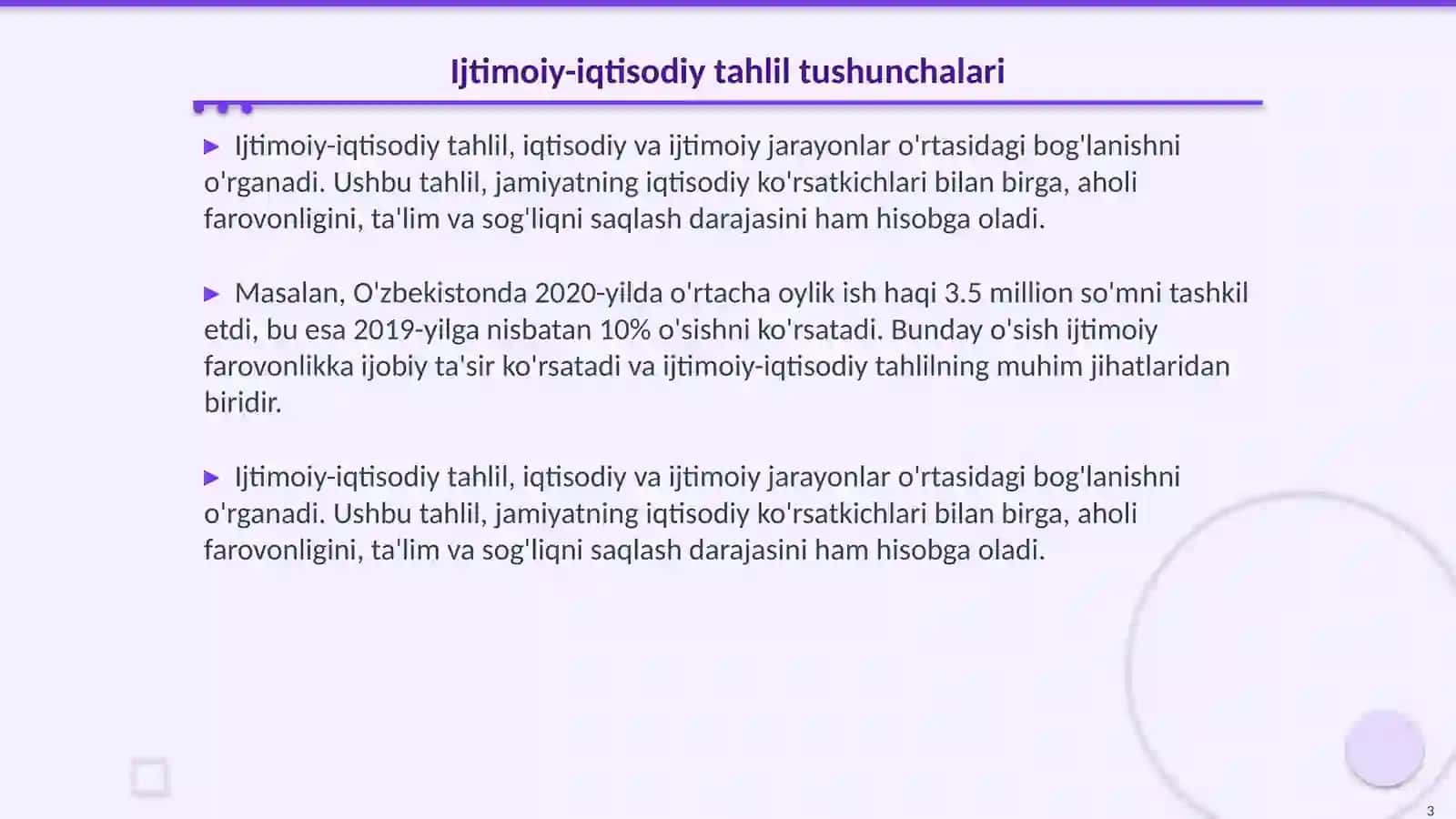 Ijtimoiy-iqtisodiy, texnik-iqtisodiy, ekologik-iqtisodiy tahlil 3