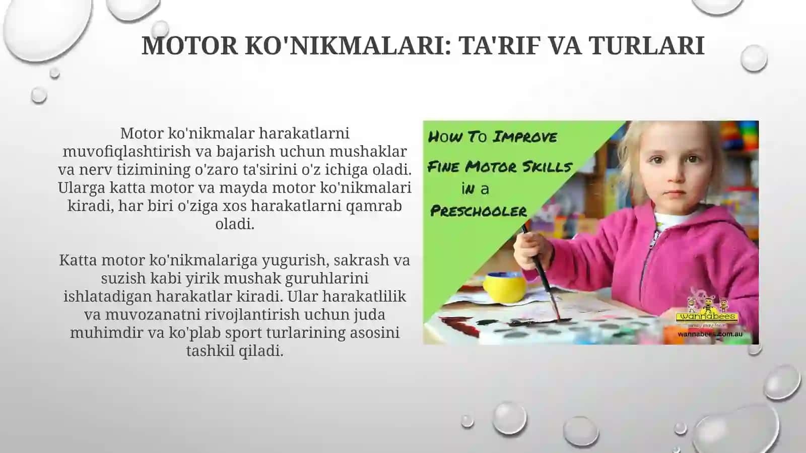 Motor ko'nikmalari: Ta'rif va turlari 3
