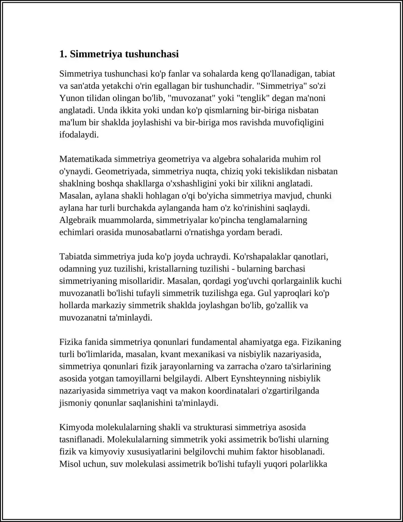 BOSHLANGʼICH SINFLARDA SIMMETRIYA OʼQIGA EGA BOʼLGAN YASSI SHAKLLAR MAVZUSINI OʼQITISH METODIKASI 3