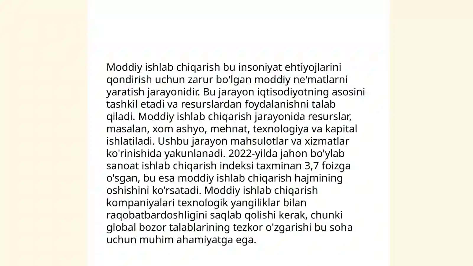 Moddiy ishlab chiqarish va uning asosiy resurslari va omillari 3