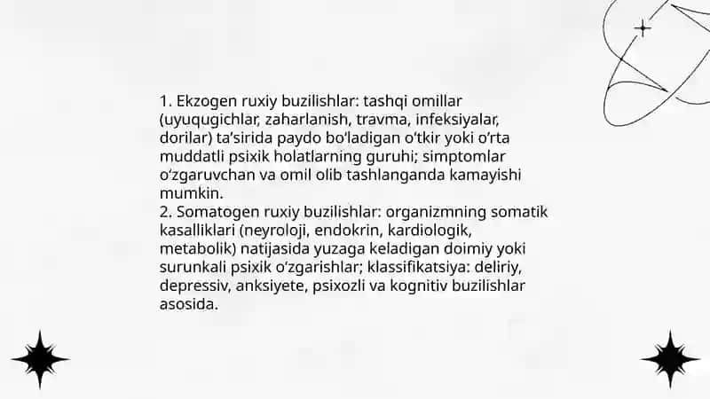 Ekzogen va somatogen kasalliklardagi ruxiy buzilishlar 3
