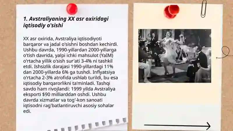 Avstraliyaning XX asr oxiridagi iqtisodiy o'sishi 3