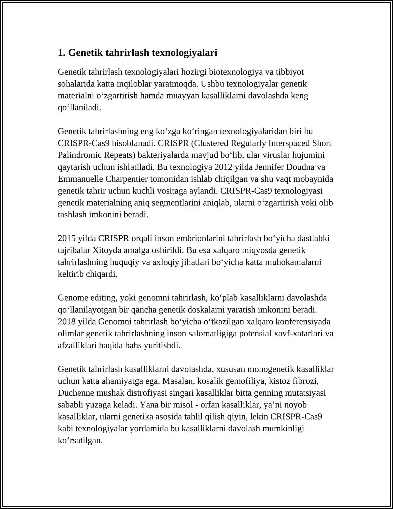 GENETIK MUXANDISLIGI SOHASIDA ERISHILGAN YUTUQLAR 3
