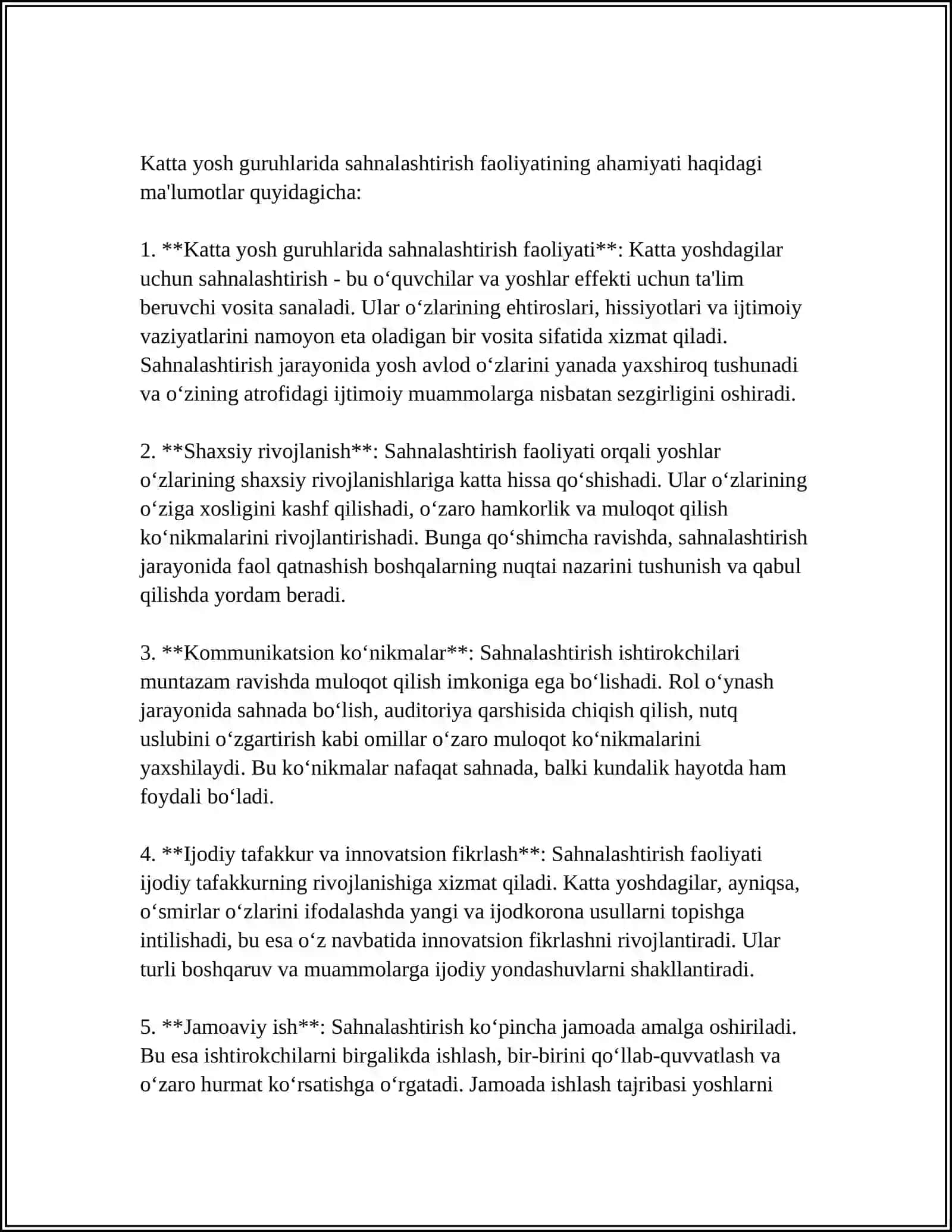 MAKTABGACHA TALIM TASHKILOTIDA KATTA YOSH GURUHLARIDA SAXNALASHTIRISH FAOLYATINI TASHKIL ETISH SHAKILLARI 3