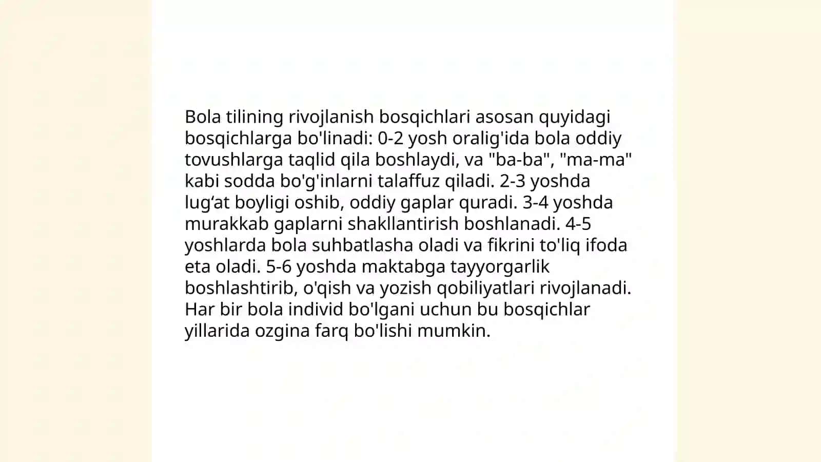 Bola tilining rivojlanish bosqichlari 3