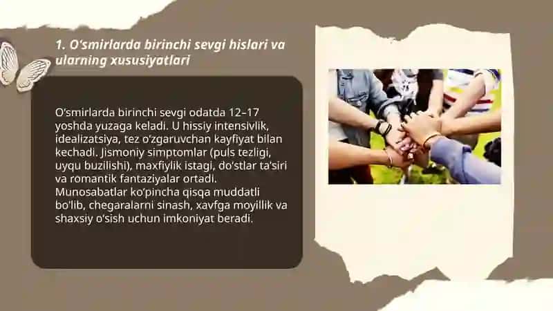 Oʻsmirlar oʻrtasidagi sevgi va doʻstlik munosabatlari 3