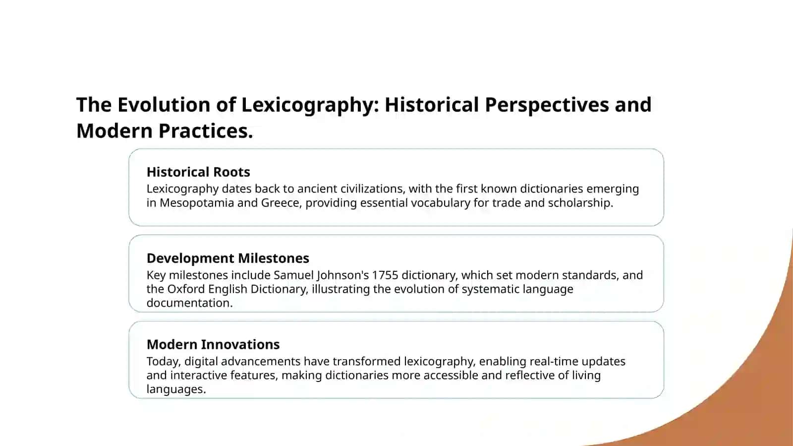 Introduction to Lexicography and aim of it 3