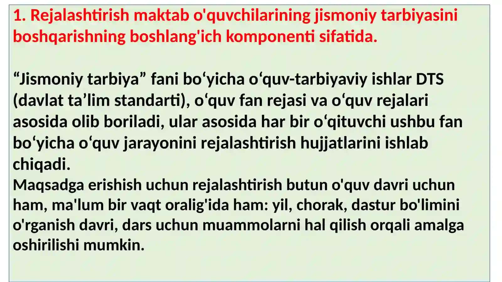 JISMONIY TARBIYA DARSLARINI REJALASHTIRISH ( 1-4sinflar) 3