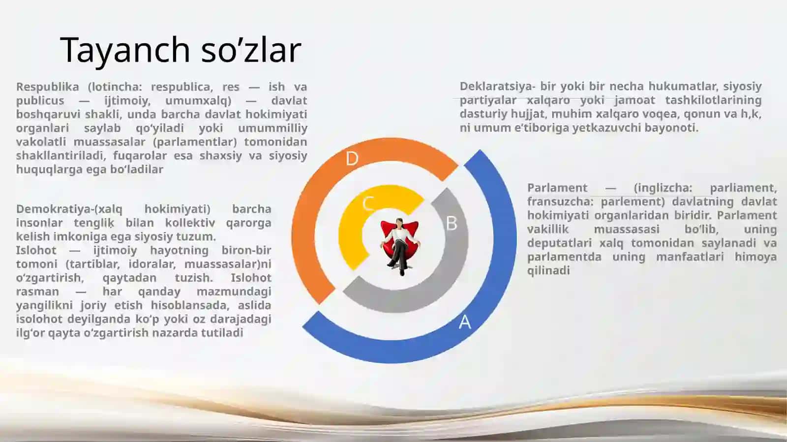 Mustaqil O‘zbekiston Respublikasi tashkil topishining tarixiy ahamiyati. O‘zbekistonning o‘ziga xos istiqlol va taraqqiyot yo‘li 3