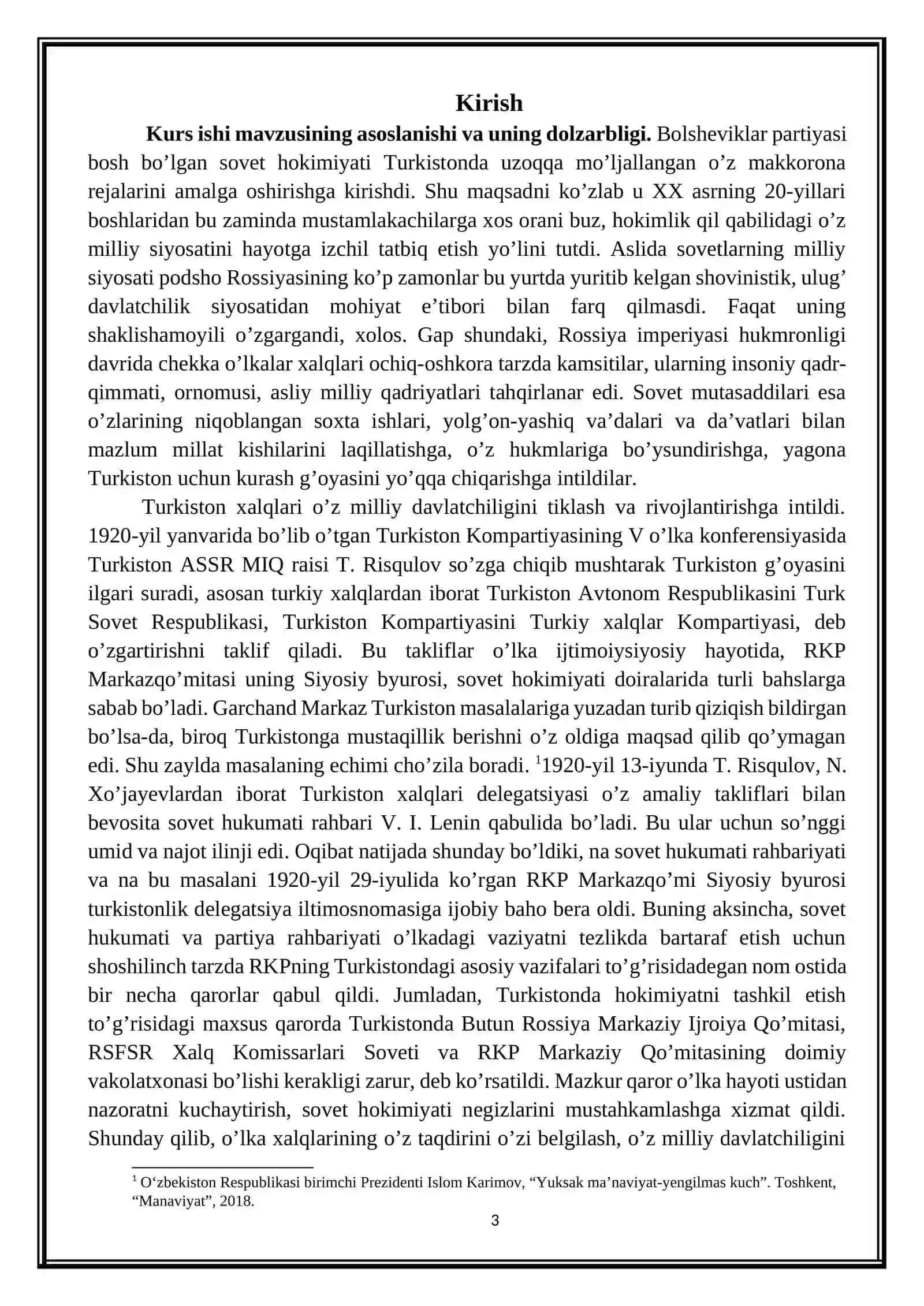 Turkiston mintaqasida milliy-hududiy chegaralanish va O’zbekiston SSRning tashkil topishi 3
