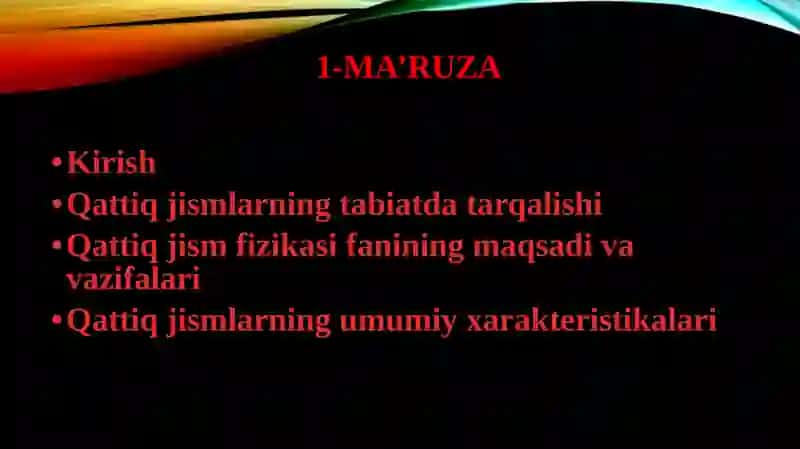 QATTIQ JISM FIZIKASI 3