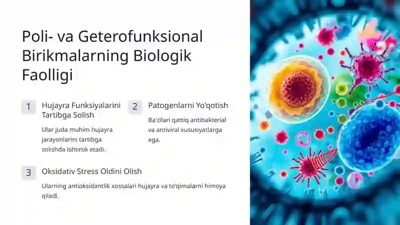 Poli- va Geterofunksional Birikmalar: Metabolitlar va Dorivor Moddalar 3