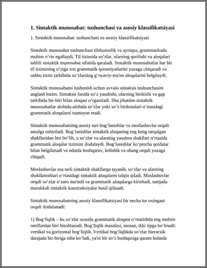 SINTAKTIK MUNOSABAT VA ALOQA TURLARI 3