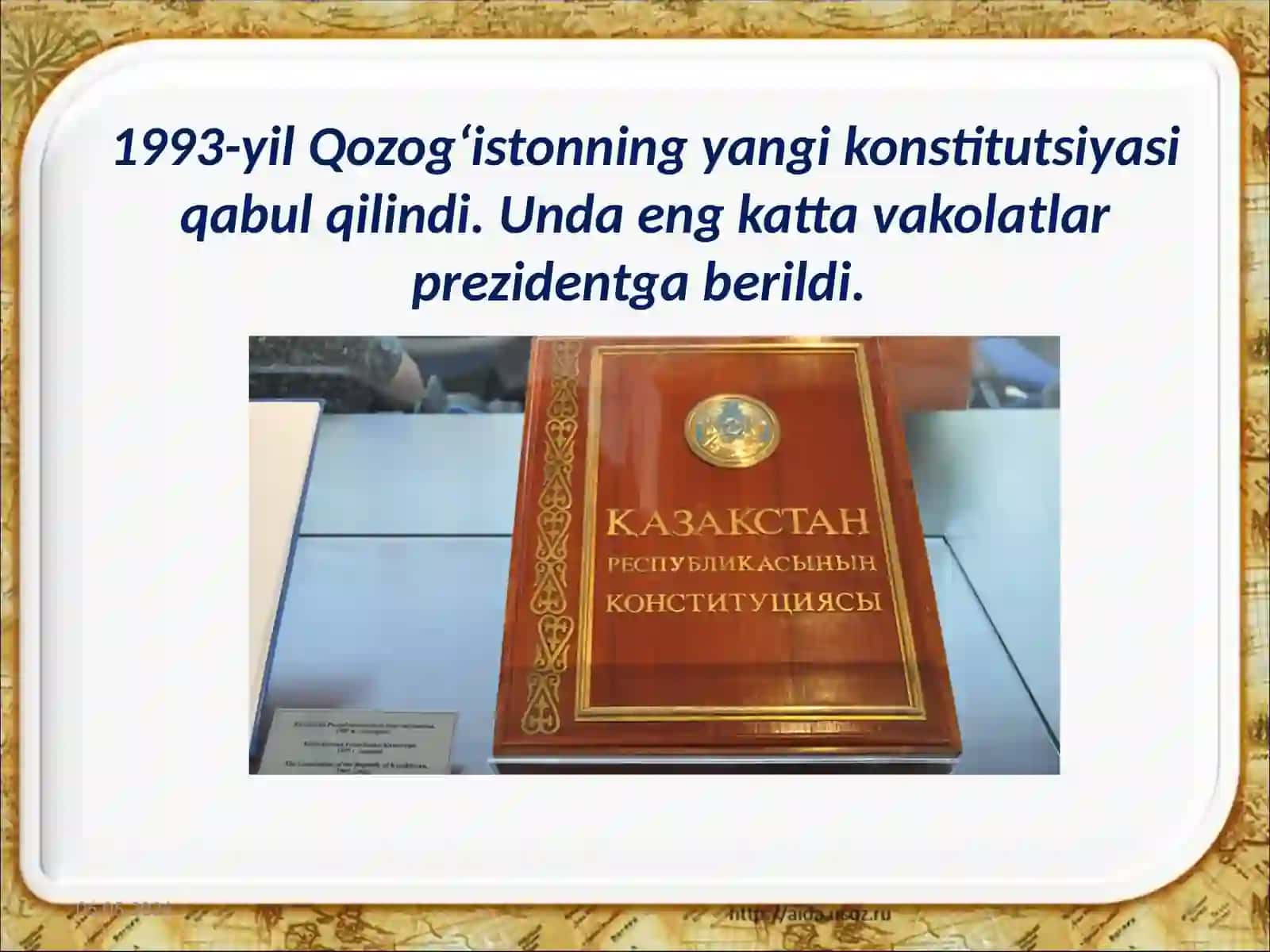 1991 – 2017-yillarda Markaziy Osiyo davlatlari 11-sinf Jahon tarixi fanidan darsligi asosida 8-mavzu Qozog‘iston Respublikasi 3
