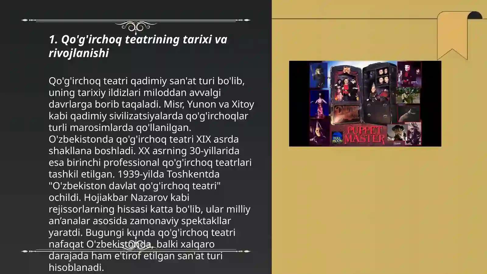 Qo'g'irchoq teatrini tashkil etish 3