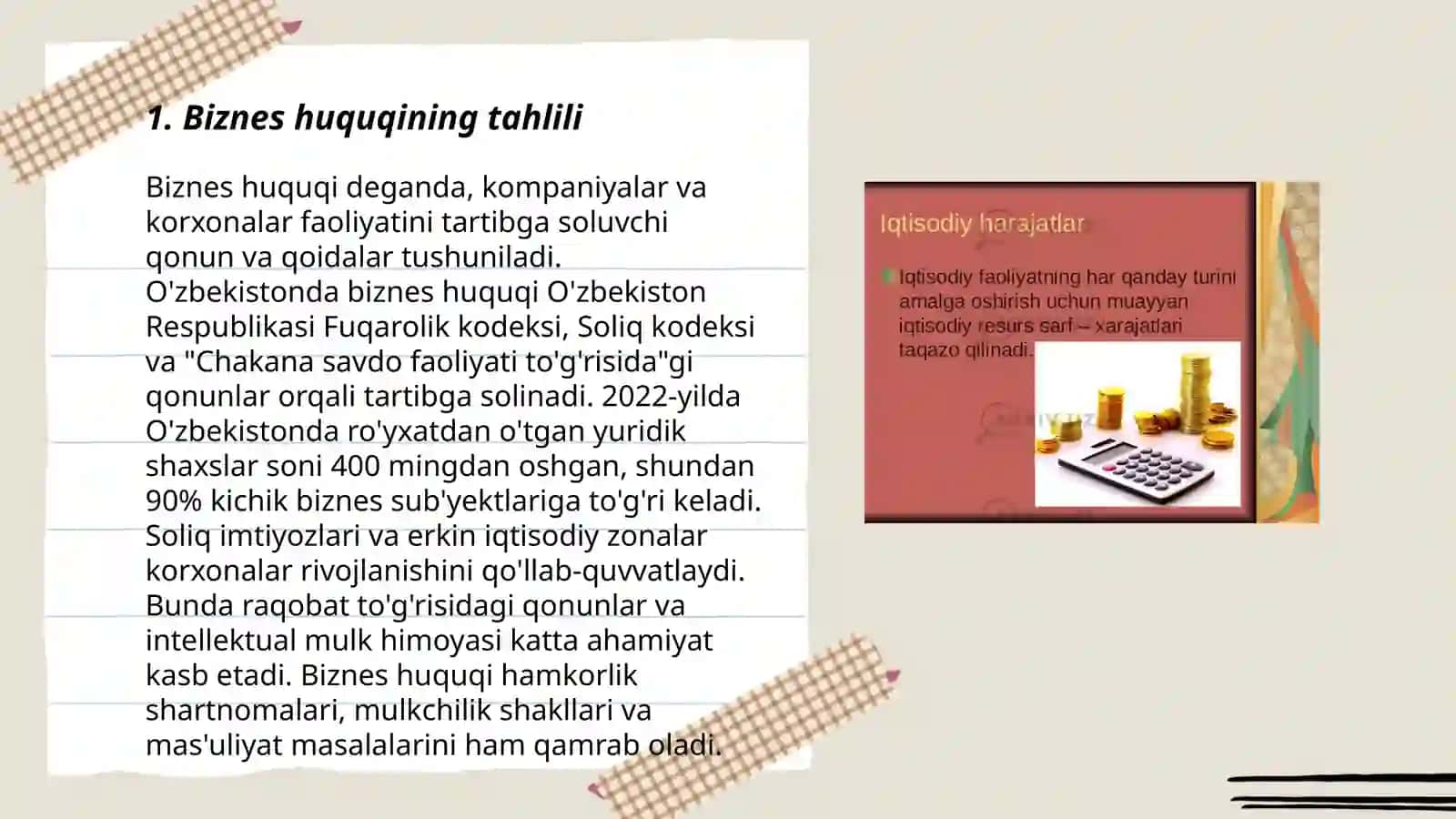 Biznes huquqi tushunchasi va ahamyati 3