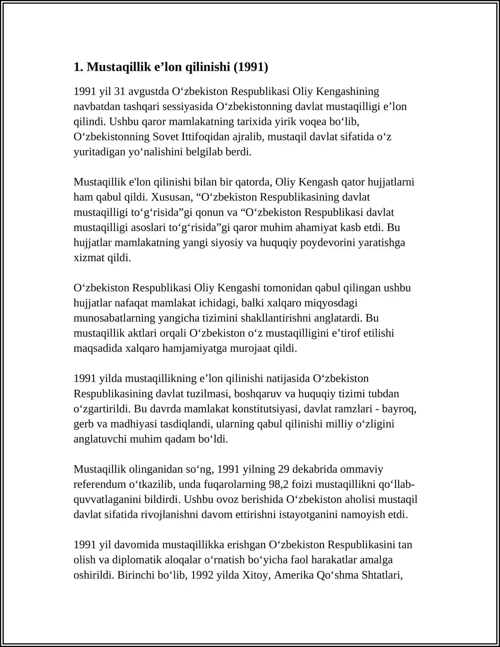 O‘ZBEKISTONNING YANGI TARIXI HAQIDA 3