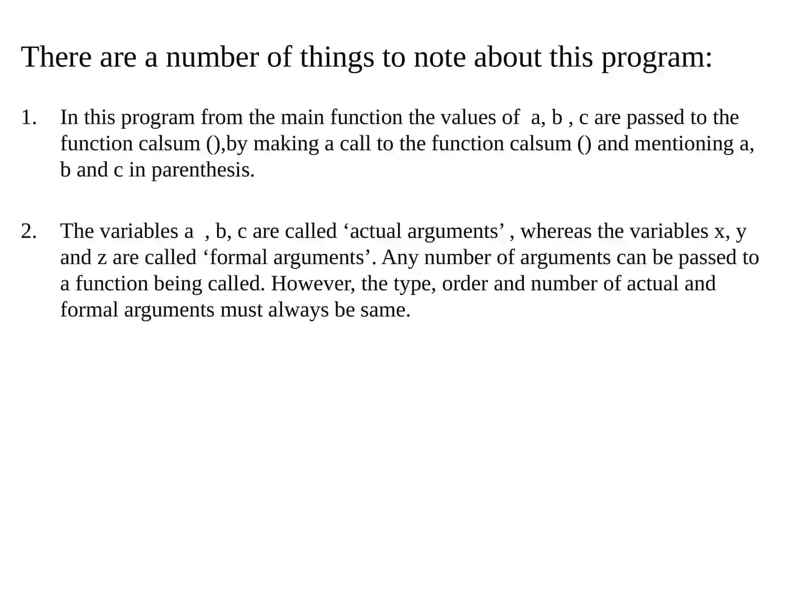 Passing Values between functions 3