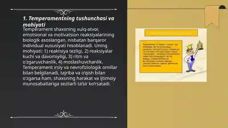 Temperament individual xususiyat sifatida 3