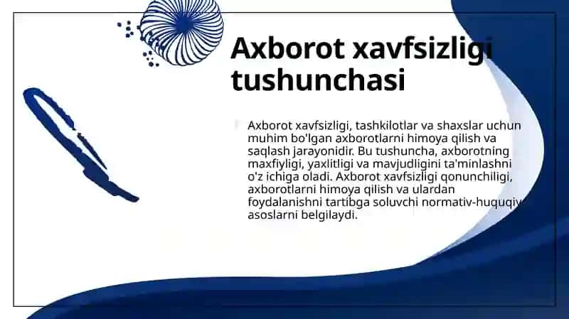 Axborot xavfsizligi tushunchasi 3