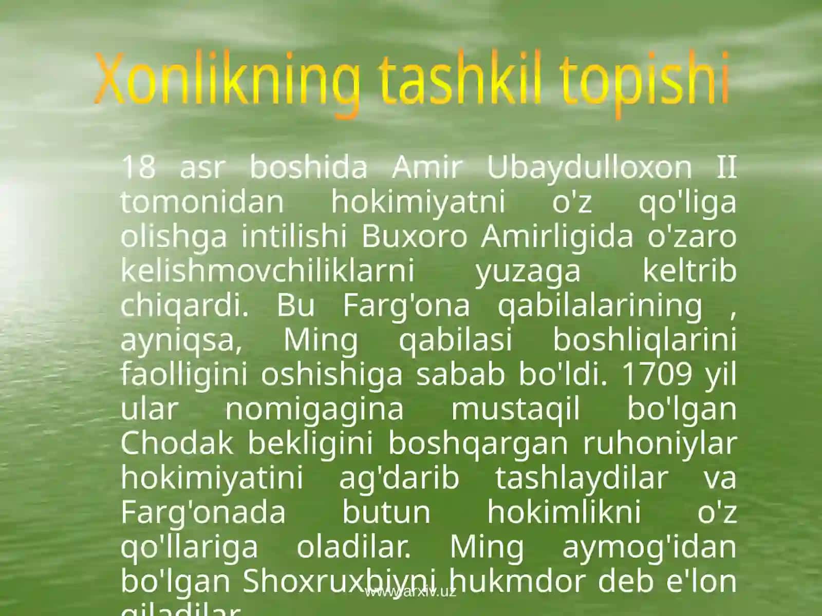 QO'QON XONLIGIDA SAROY UNVON VA MANSABDORLARI 3